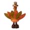 Glitzhome® Lighted Fabric Turkey Standing Décor with Telescoping Legs & Timer